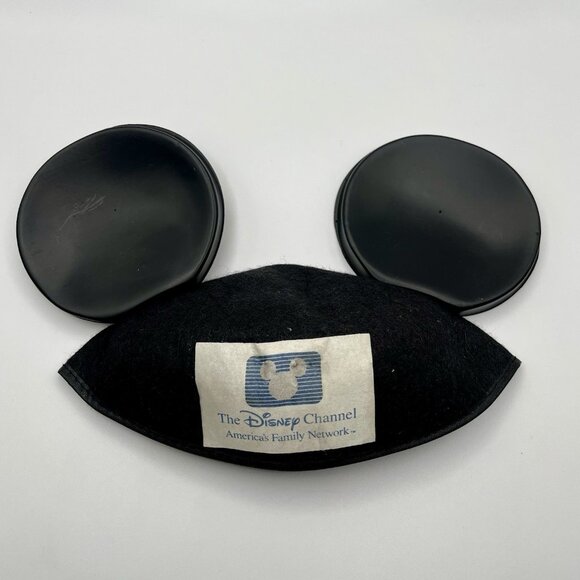 Vintage 1980s Disney Channel Black Mickey Mouse Ears Hat Benay Albee Promo RARE - Picture 1 of 7